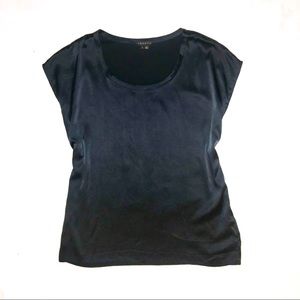 Theory Navy Silk Blouse size L